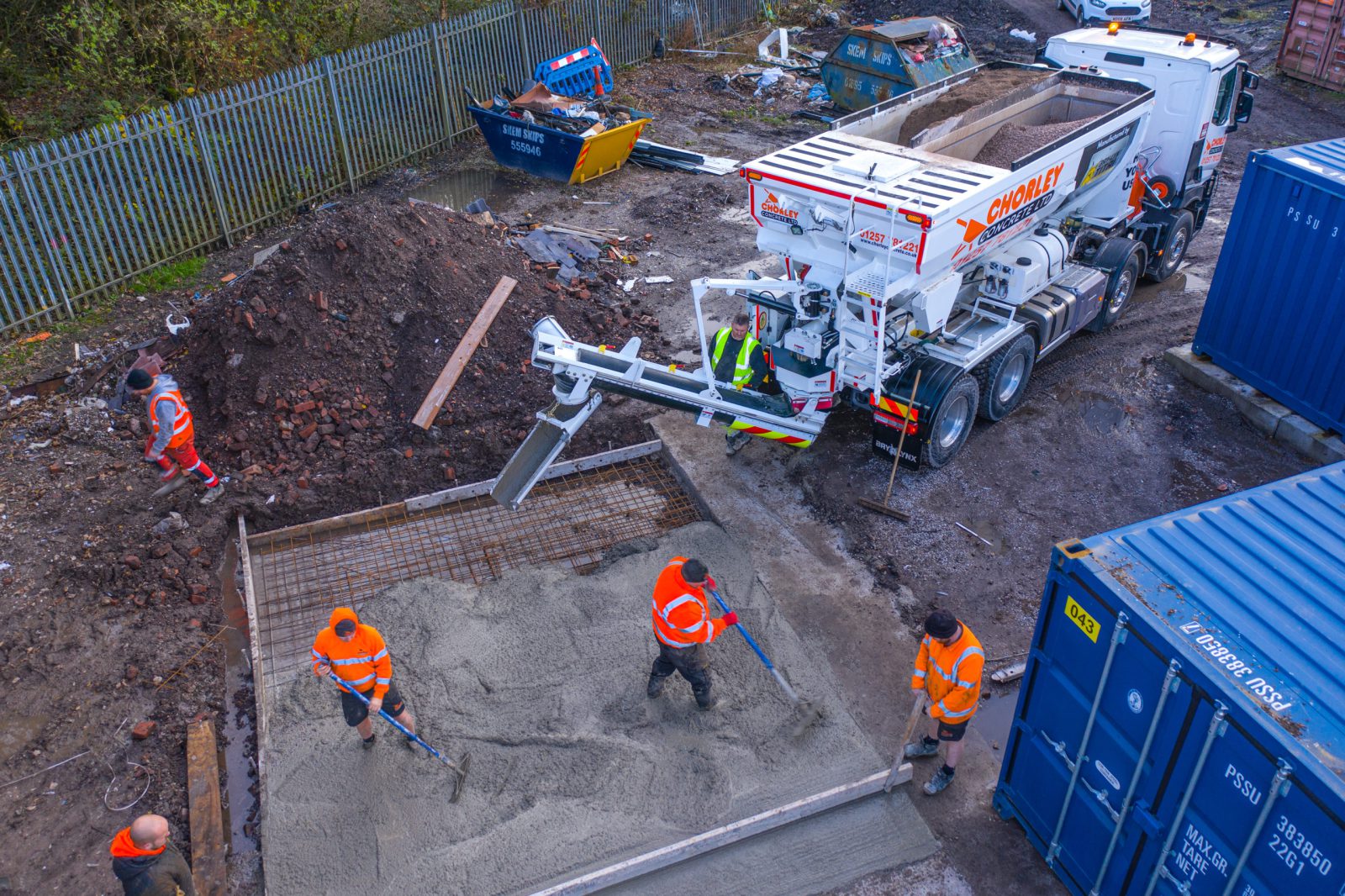 Chorley Concrete team on site
